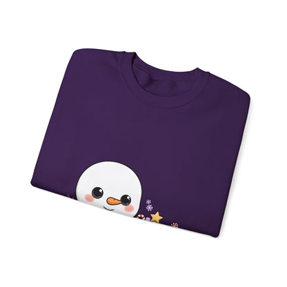 Cute Snowman Christmas Sweatshirt, Kawaii Holiday Crewneck