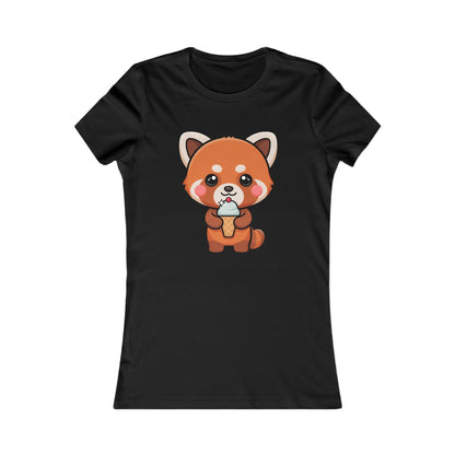 Kawaii Red Panda Ice Cream Women's Favorite Tee