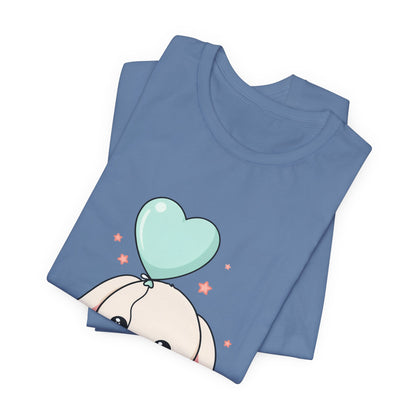 Kawaii Bunny T-Shirt with Balloon – Cute Chibi Rabbit Tee