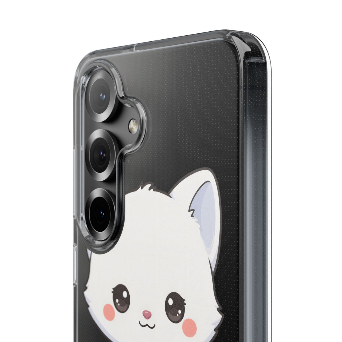 Christmas Fox Clear Phone Case, Kawaii Cookie Baker