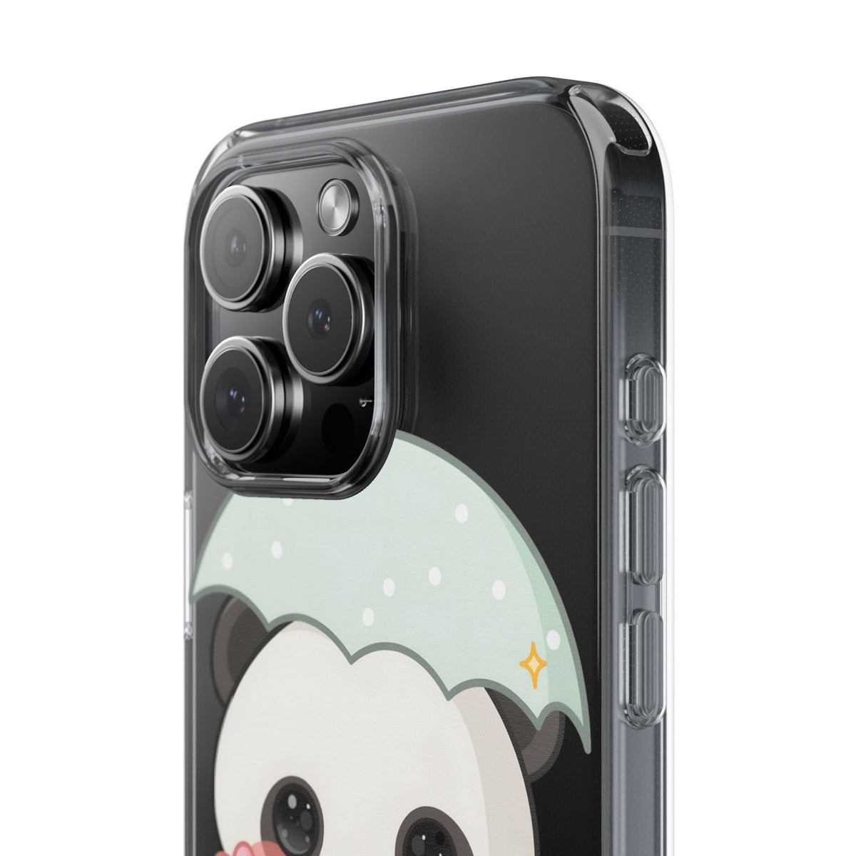 Kawaii Panda Clear Impact-Resistant Phone Case