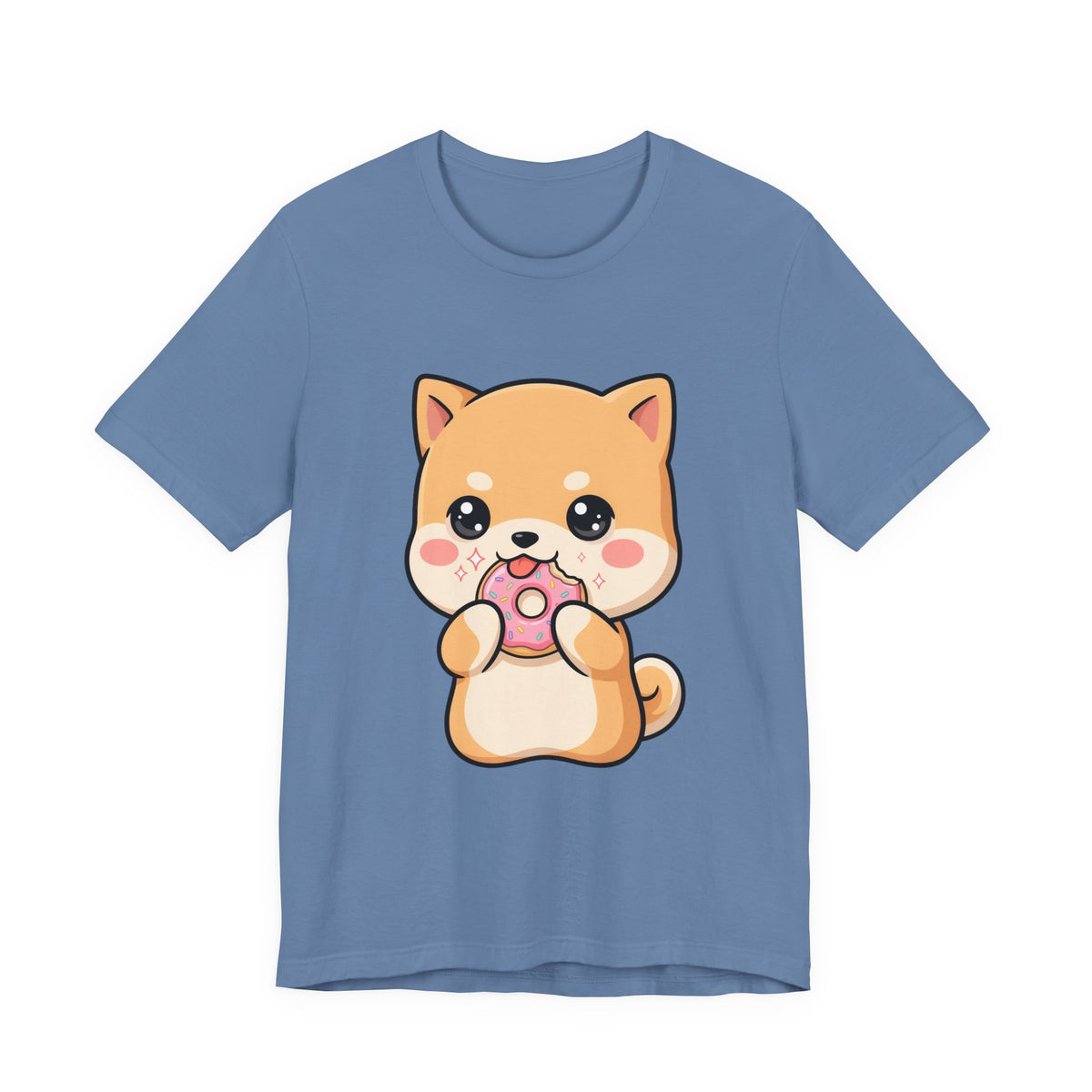Kawaii Shiba Inu Donut Unisex Jersey Short Sleeve Tee