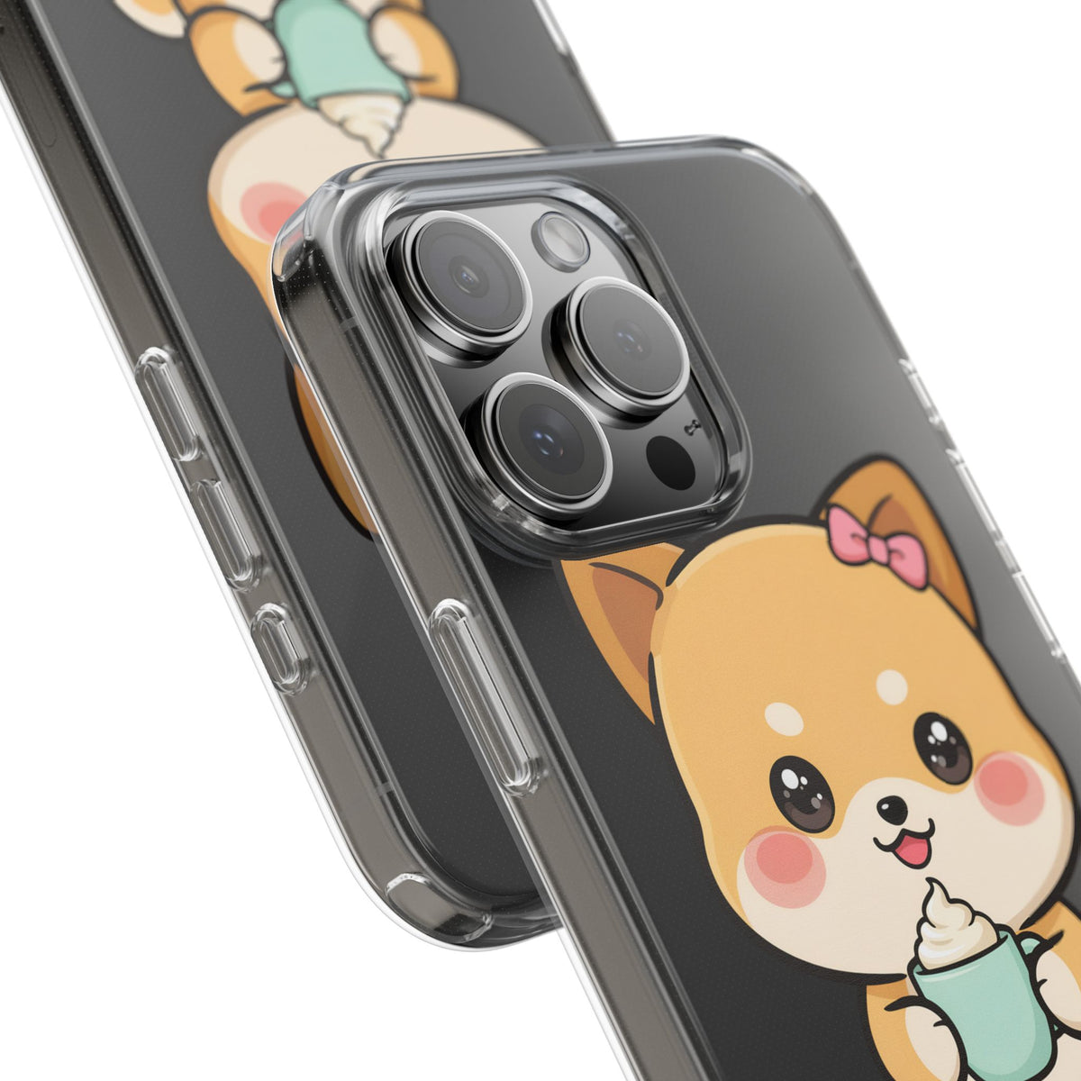 Kawaii Shiba Inu Phone Case with Latte