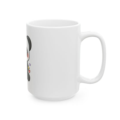 Cute Panda Mug, Kawaii Plant Lover Ceramic Coffee Mug