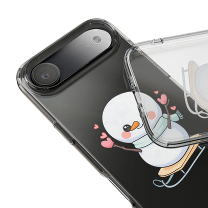 Kawaii Snowman Phone Case, Cute Winter Cheer