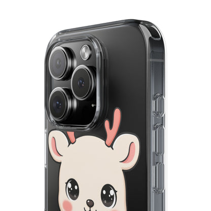 Kawaii Christmas Reindeer Clear Phone Case Gift