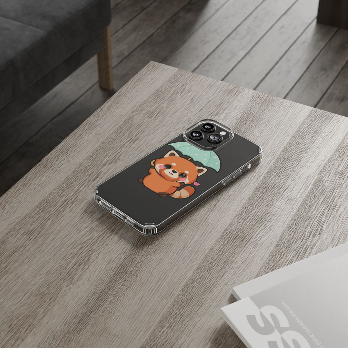 Kawaii Red Panda Clear Impact-Resistant Case