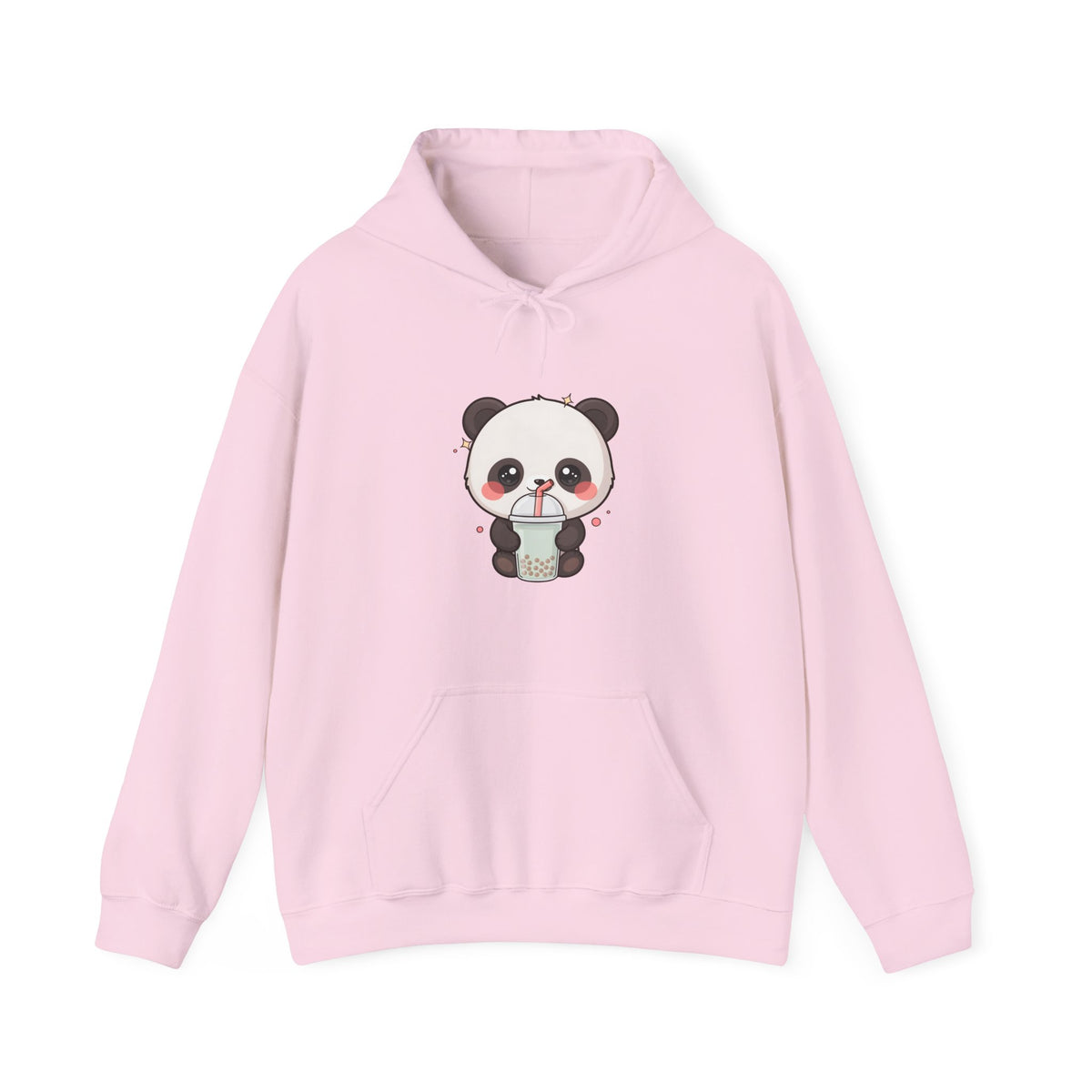 Bubble Tea Panda Hoodie, Kawaii Chibi Boba Sweatshirt