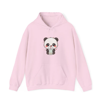 Bubble Tea Panda Hoodie, Kawaii Chibi Boba Sweatshirt