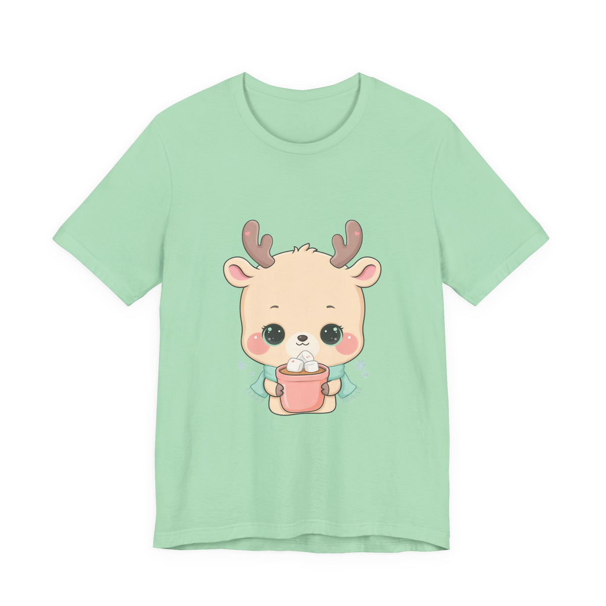 Kawaii Reindeer T-Shirt for Cozy Cocoa Season