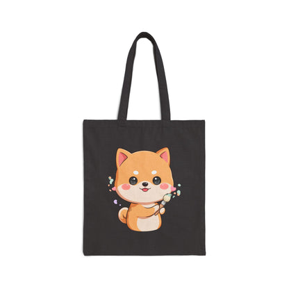 Kawaii Shiba Inu Tote Bag for Art Lovers