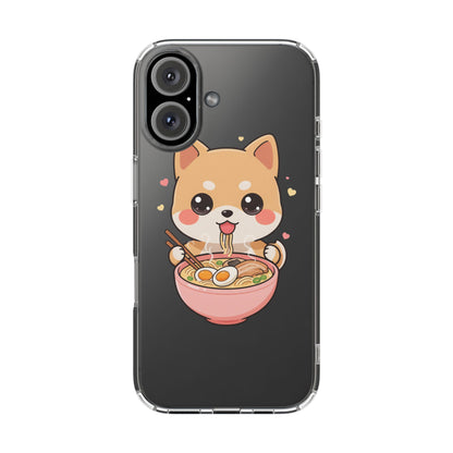 Kawaii Shiba Inu Ramen Clear Impact-Resistant Case
