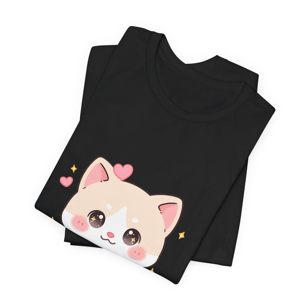 Kawaii Reading Cat T-Shirt for Book Lovers