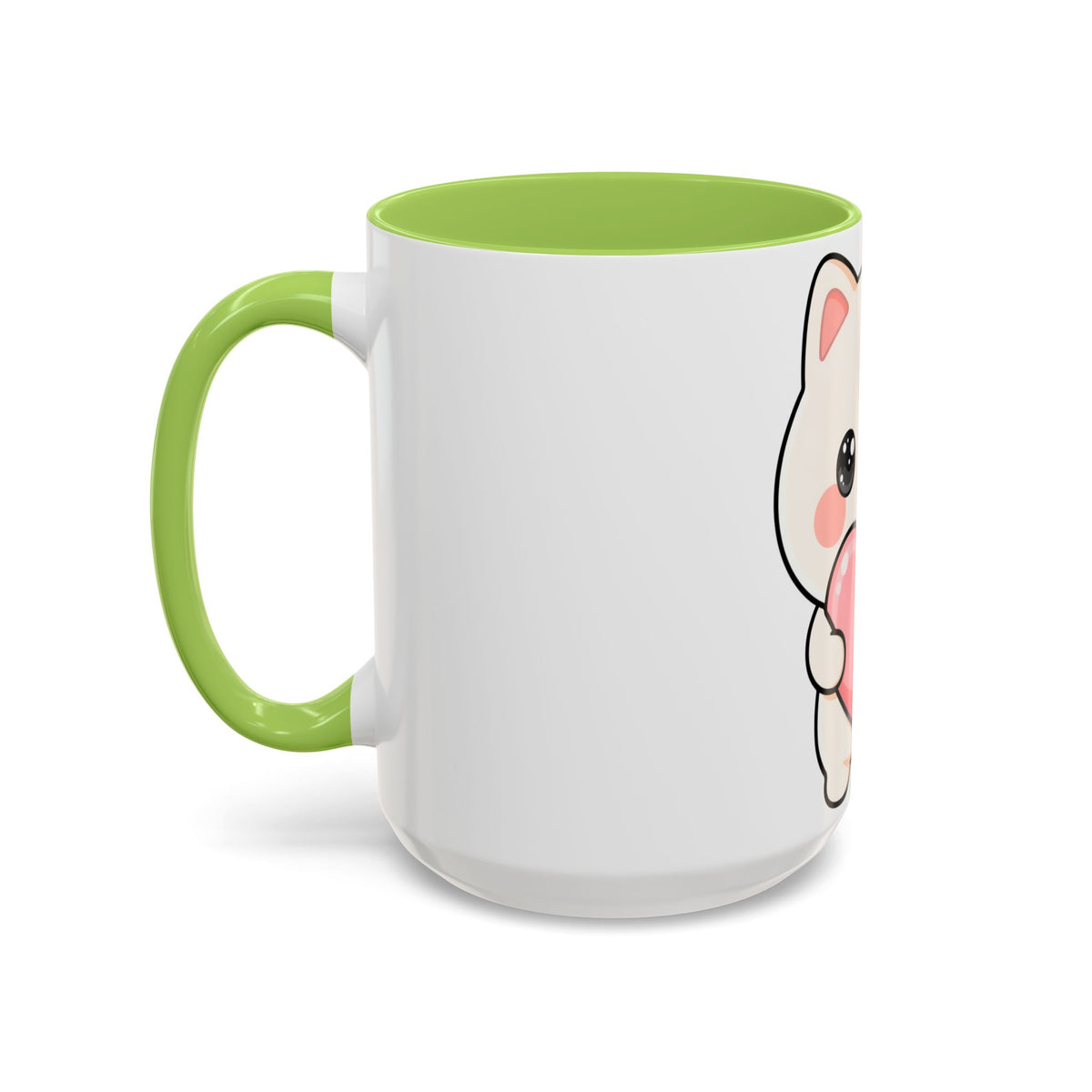 Kawaii Cat Heart Accent Coffee Mug for Sweet Morning Sips
