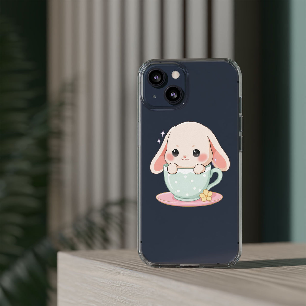 Kawaii Bunny Phone Case, Cute Teacup Rabbit