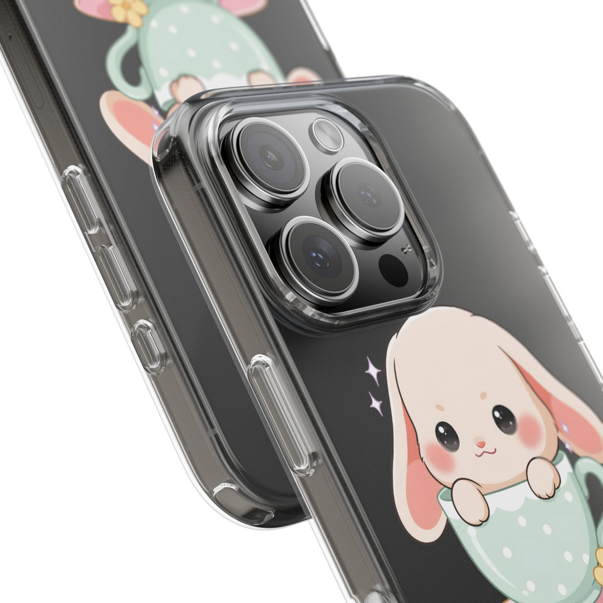 Kawaii Bunny Phone Case, Cute Teacup Rabbit