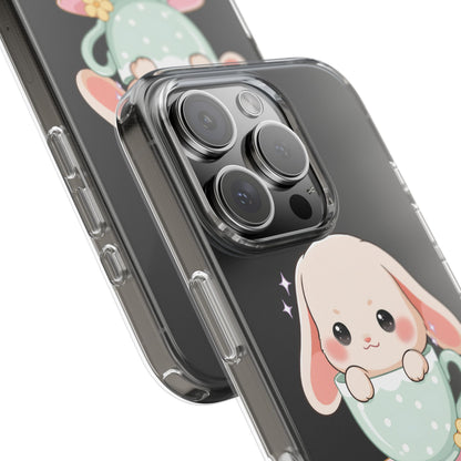 Kawaii Bunny Phone Case, Cute Teacup Rabbit