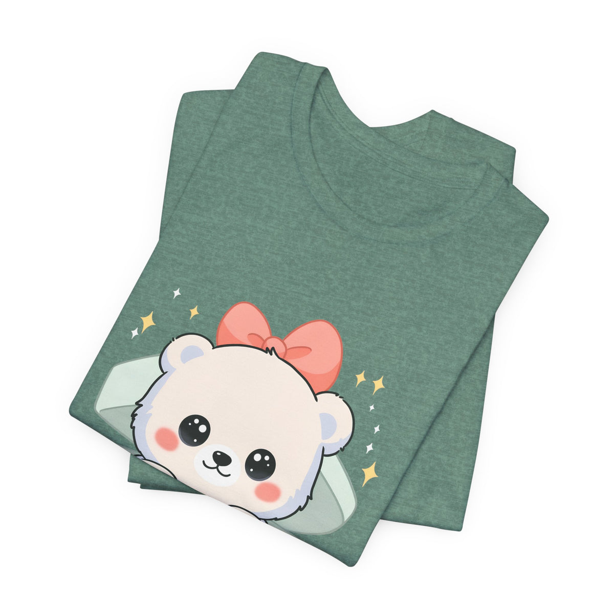 Kawaii Polar Bear Tee, Cute Gift Box Cub Unisex Shirt