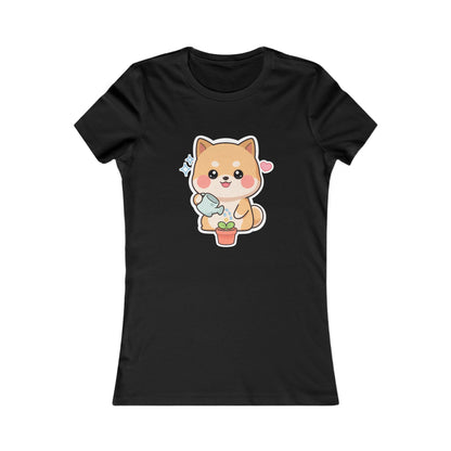 Kawaii Shiba Inu Plant Lover Women's Favorite Tee