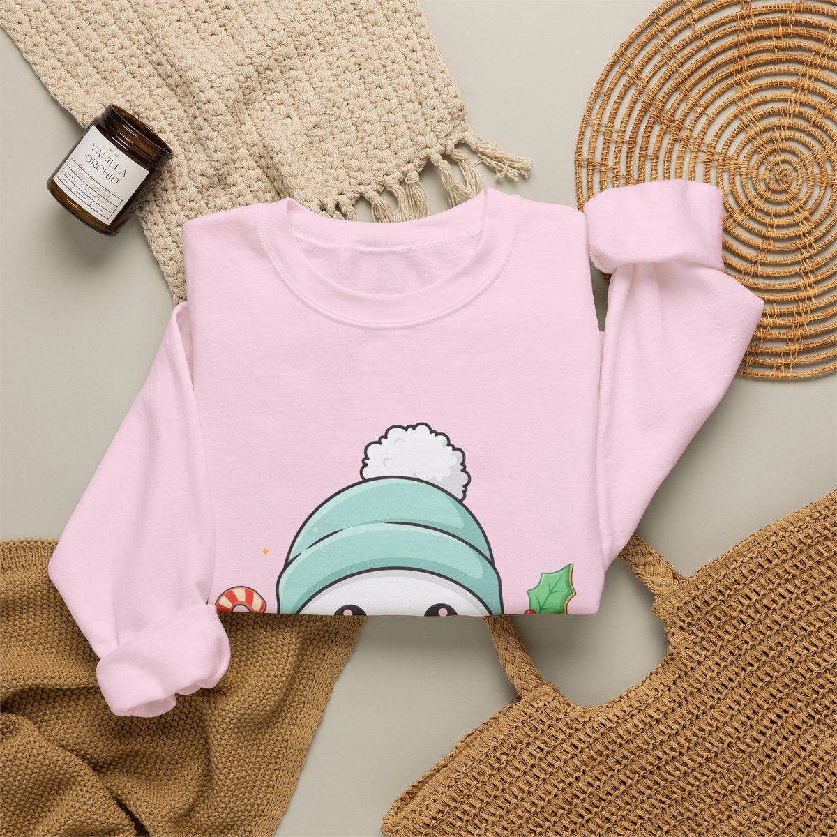 Christmas Snowman Baking Sweatshirt – Kawaii Holiday Crewneck