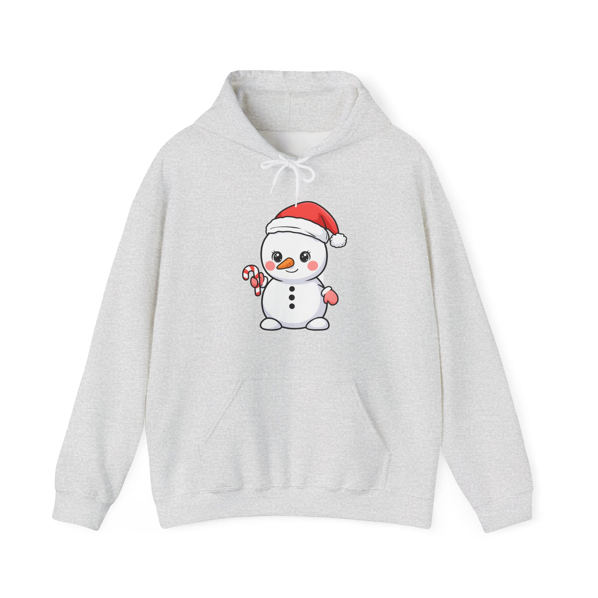 Cute Snowman Christmas Hoodie, Kawaii Holiday Sweatshirt