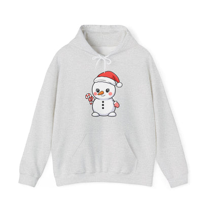 Cute Snowman Christmas Hoodie, Kawaii Holiday Sweatshirt