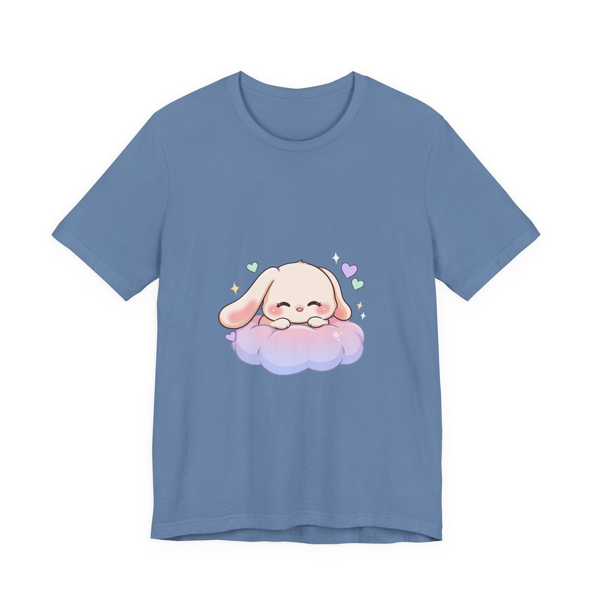 Kawaii Sleeping Bunny Tee, Cute Cloud Nap Unisex Shirt
