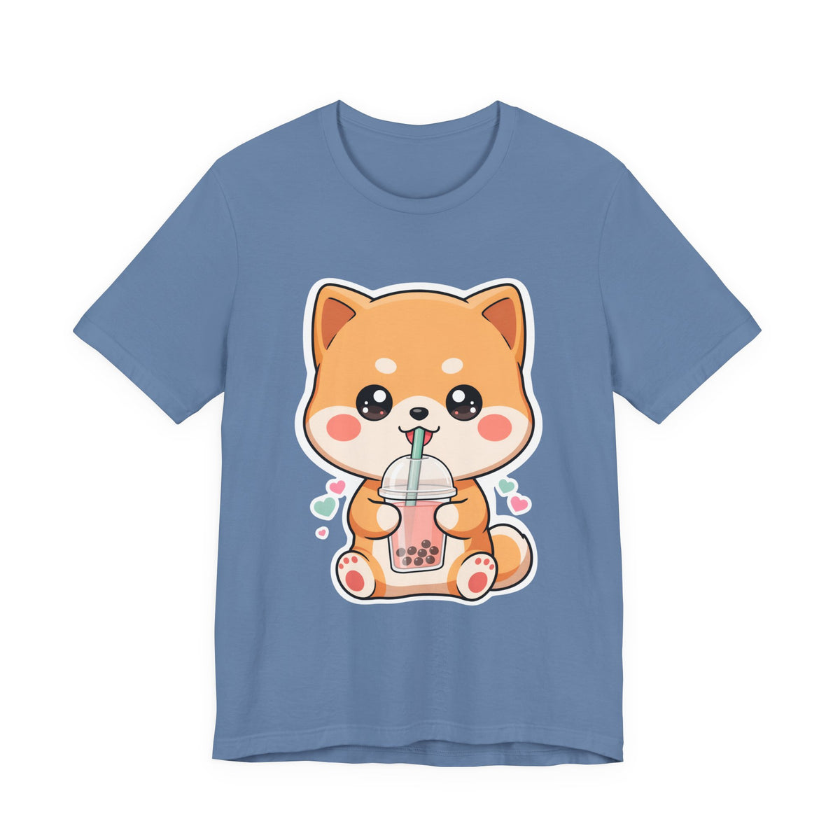 Kawaii Shiba Bubble Tea T-Shirt for Boba Lovers