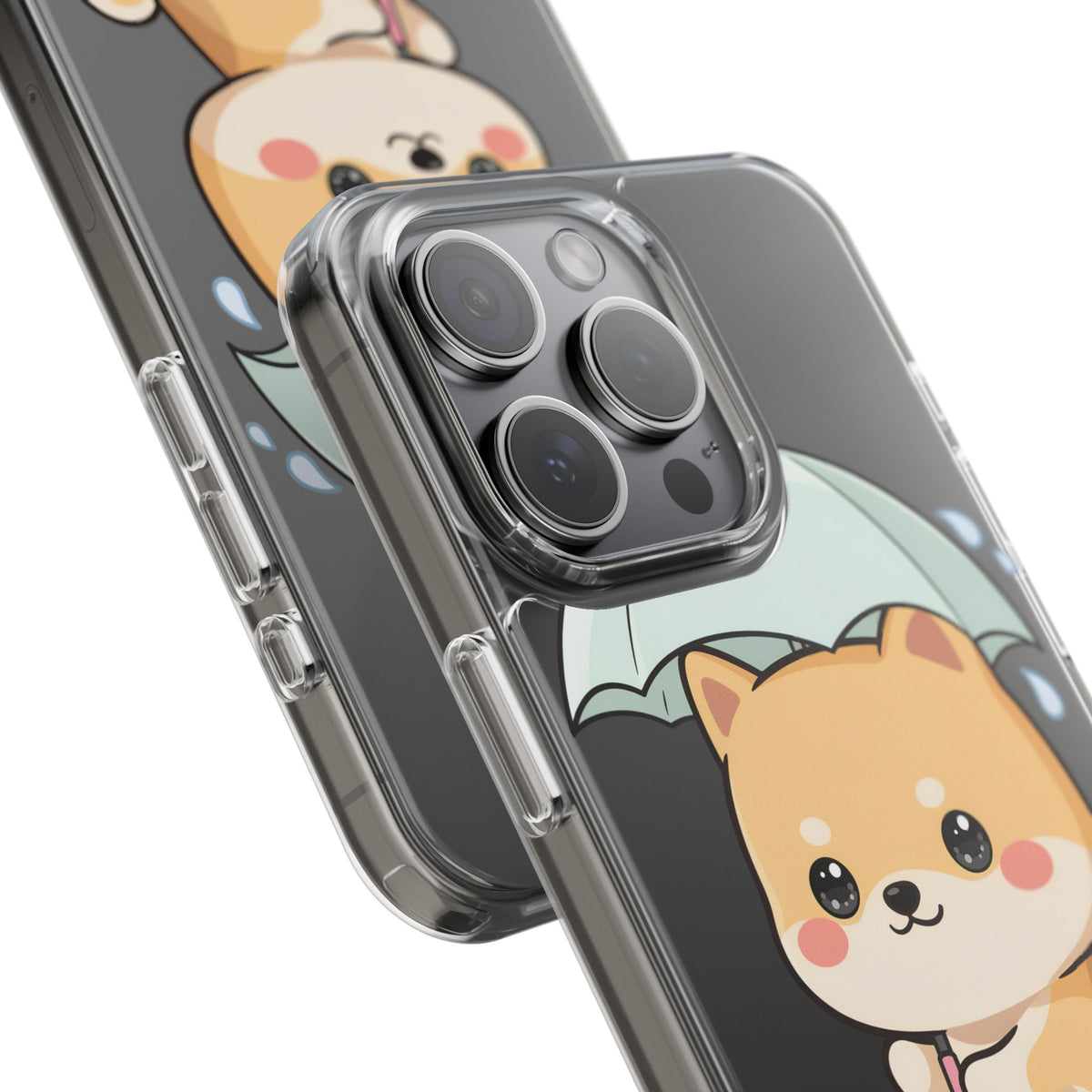 Shiba Inu Phone Case, Kawaii Rainy Day Pup