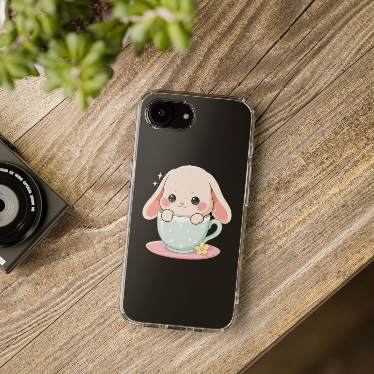Kawaii Bunny Phone Case, Cute Teacup Rabbit
