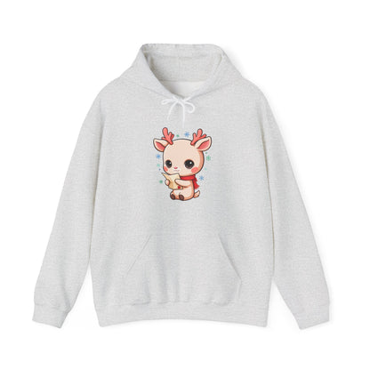 Kawaii Reindeer Christmas Hoodie for Holiday Readers