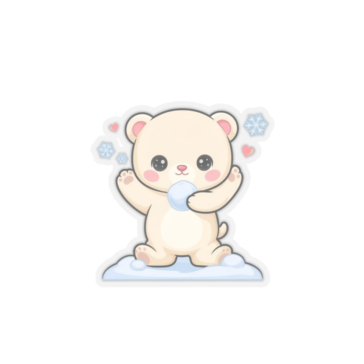 Kawaii Polar Bear Sticker for Laptops and Journals