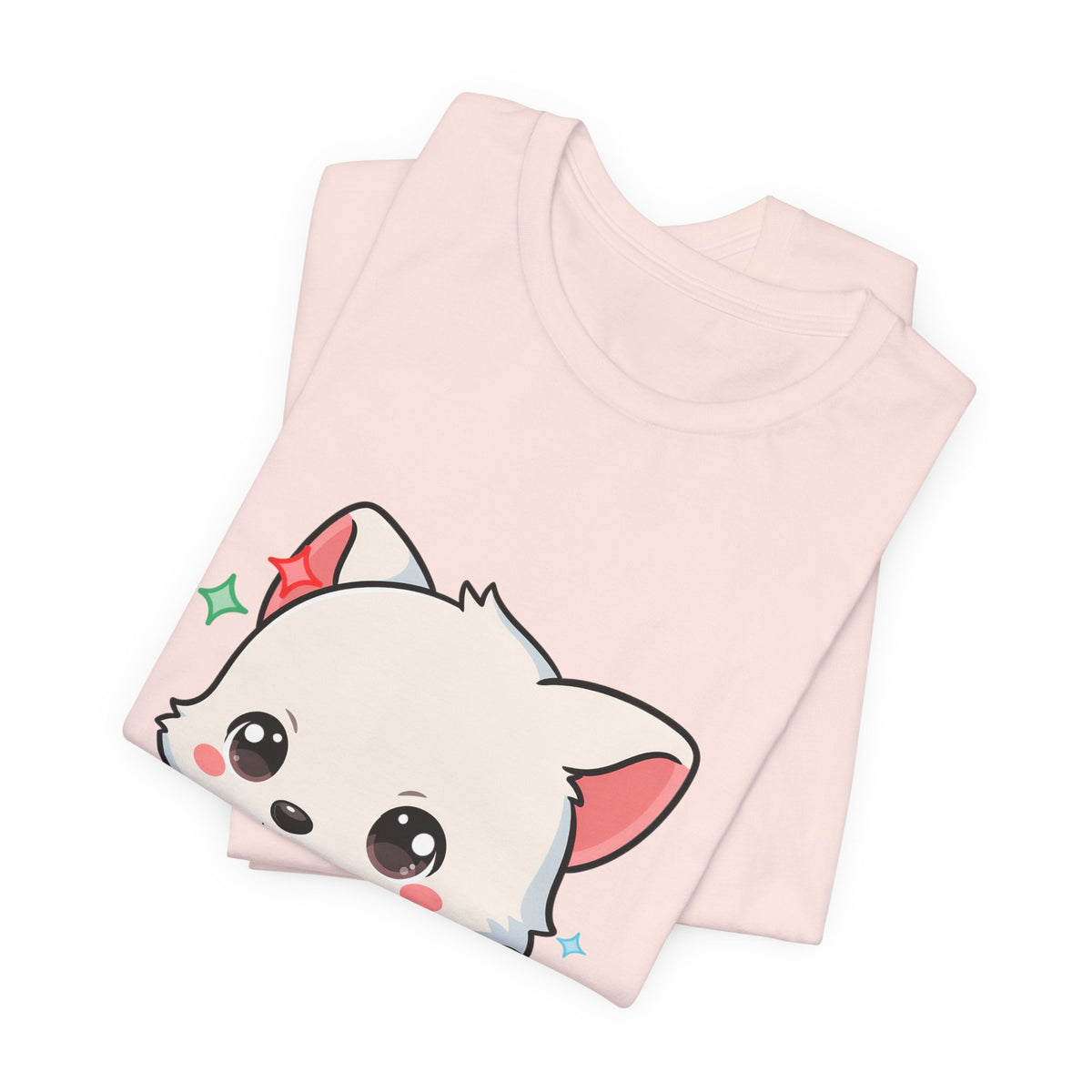 Kawaii Arctic Fox Christmas T-Shirt for Cute Holiday Fans