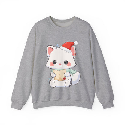 Christmas Arctic Fox Sweatshirt for Kawaii Holiday Fans