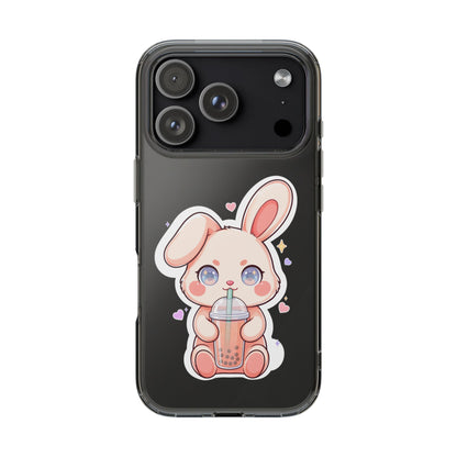 Kawaii Bunny Bubble Tea Phone Case for Boba Lovers