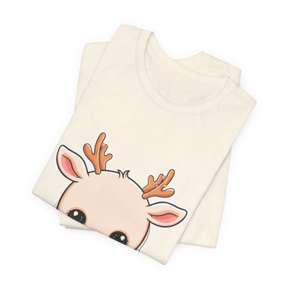 Kawaii Reindeer T-Shirt for Cozy Holiday Errands