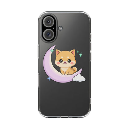 Kawaii Shiba Inu Phone Case – Crescent Moon Cutie