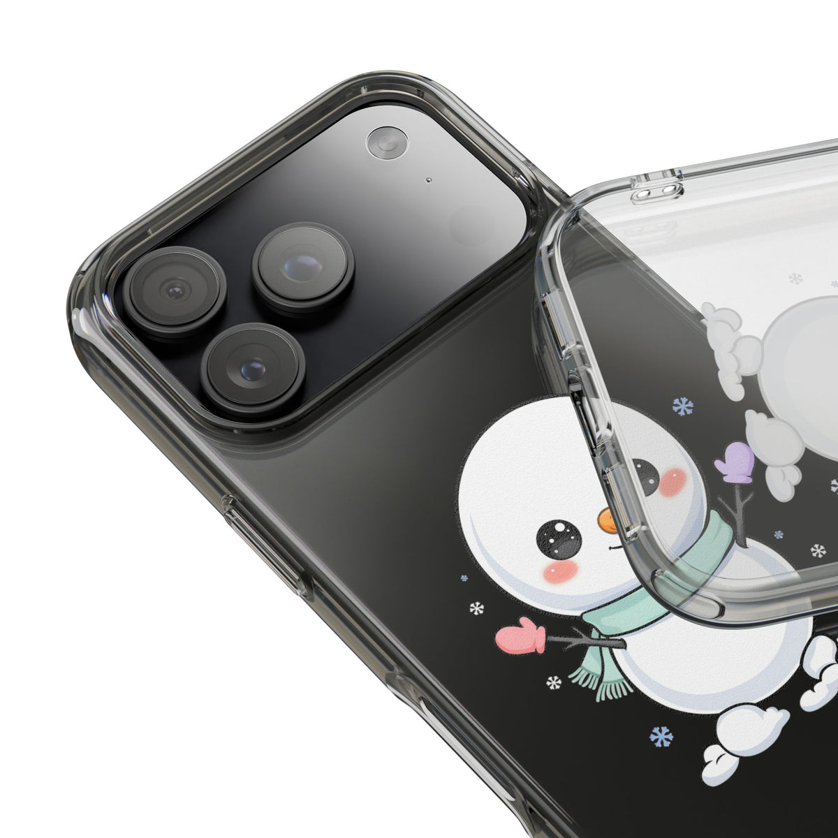 Kawaii Snowman Clear Impact-Resistant Case