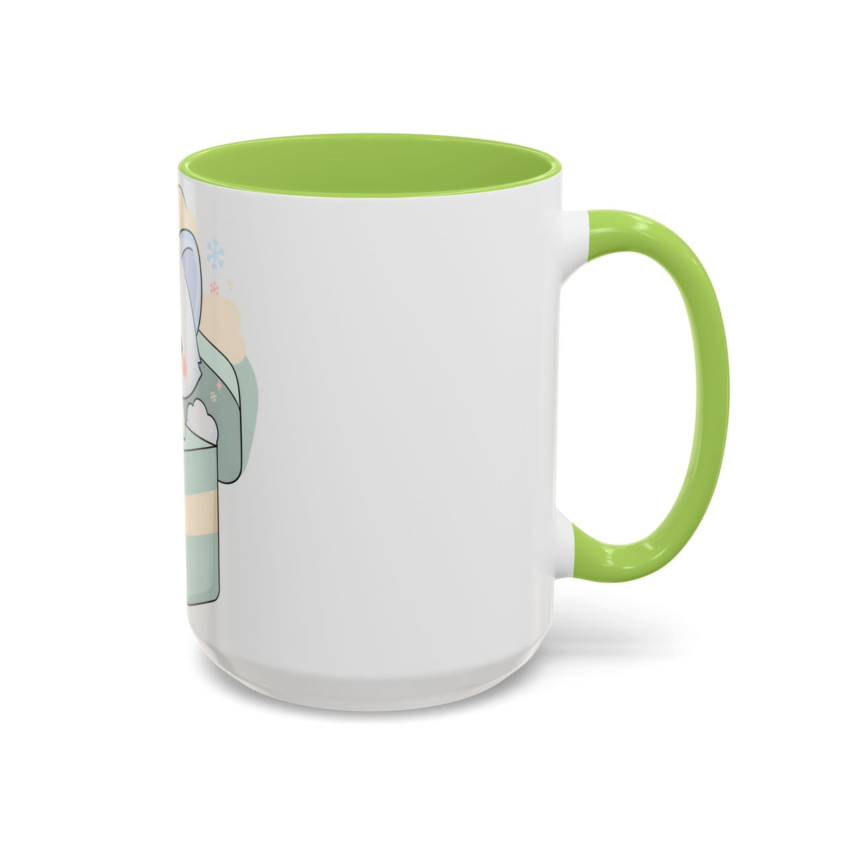 Kawaii Arctic Fox Mug, Cute Gift Box Accent Coffee Mug