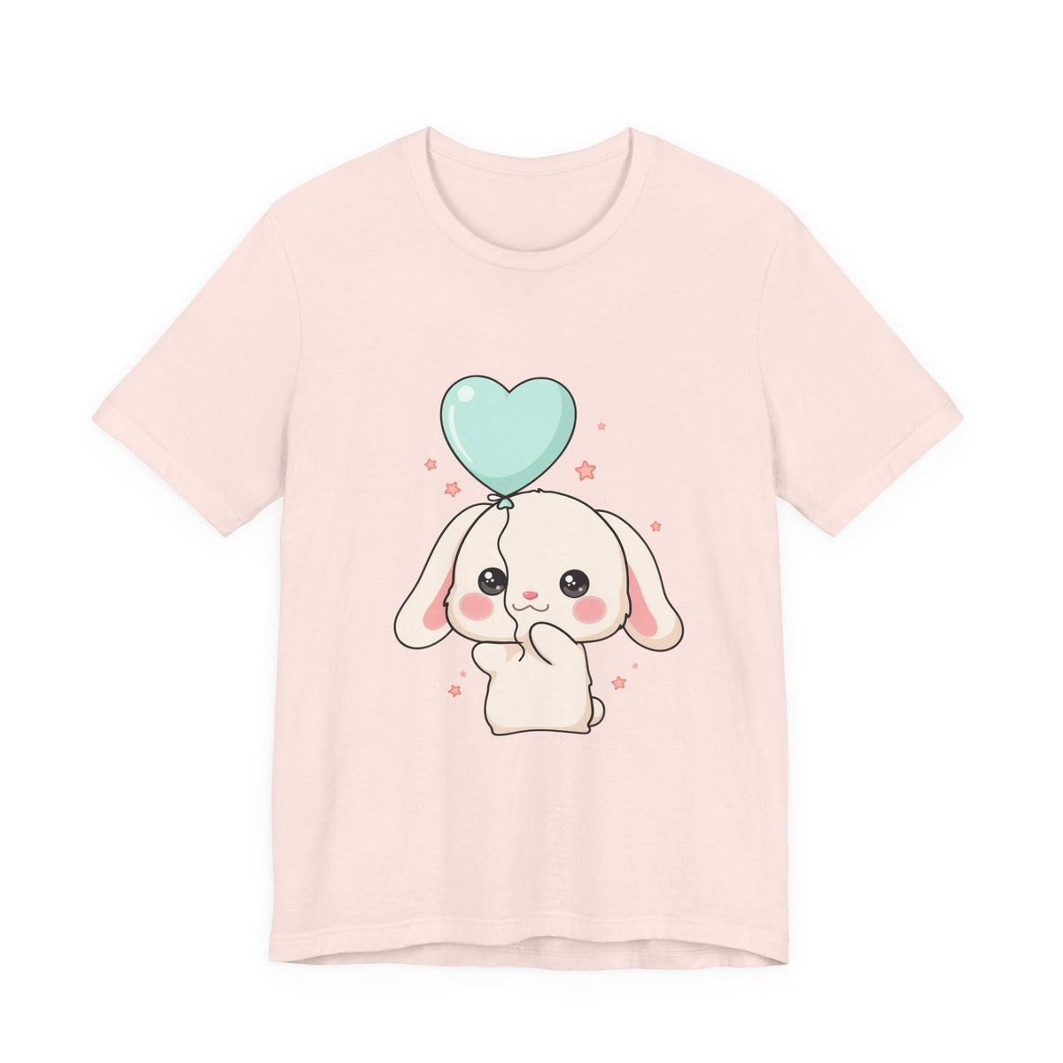 Kawaii Bunny T-Shirt with Balloon – Cute Chibi Rabbit Tee