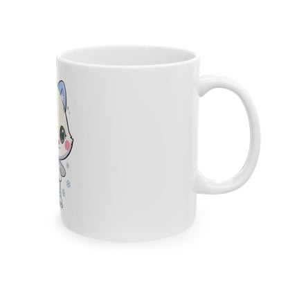 Kawaii Arctic Fox Mug for Cute Animal Lovers