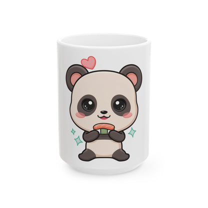 Kawaii Panda Sushi Mug, Cute Chibi Animal Gift