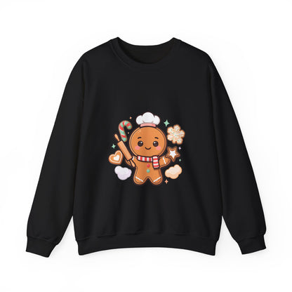 Kawaii Gingerbread Sweatshirt for Christmas Baking Fans