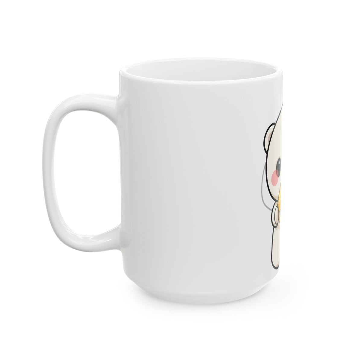 Kawaii Polar Bear Mug – Cute Jingle Bell Cub