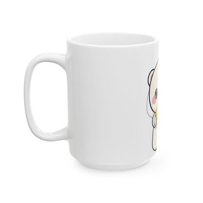 Kawaii Polar Bear Mug – Cute Jingle Bell Cub