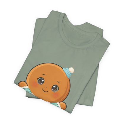 Kawaii Gingerbread Man Christmas Tee for Holiday Cheer