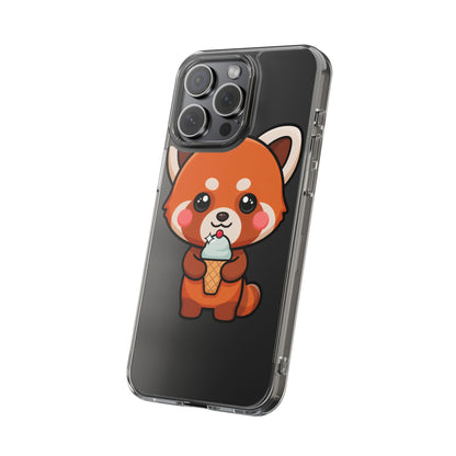 Kawaii Red Panda Phone Case with Ice Cream