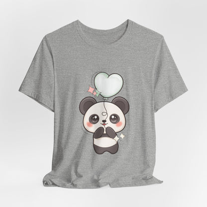 Kawaii Panda T-Shirt with Floating Balloon