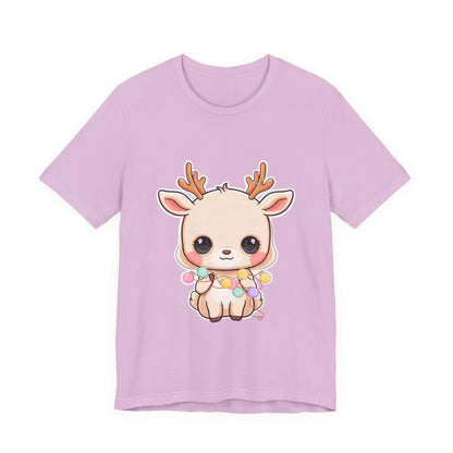 Kawaii Reindeer T-Shirt for Cozy Holiday Errands