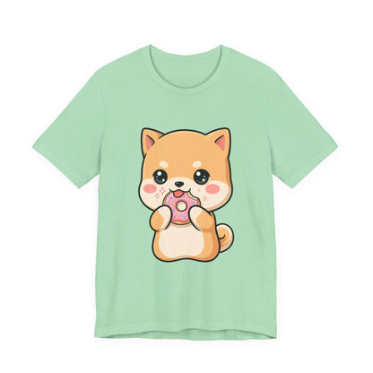 Kawaii Shiba Inu Donut Unisex Jersey Short Sleeve Tee